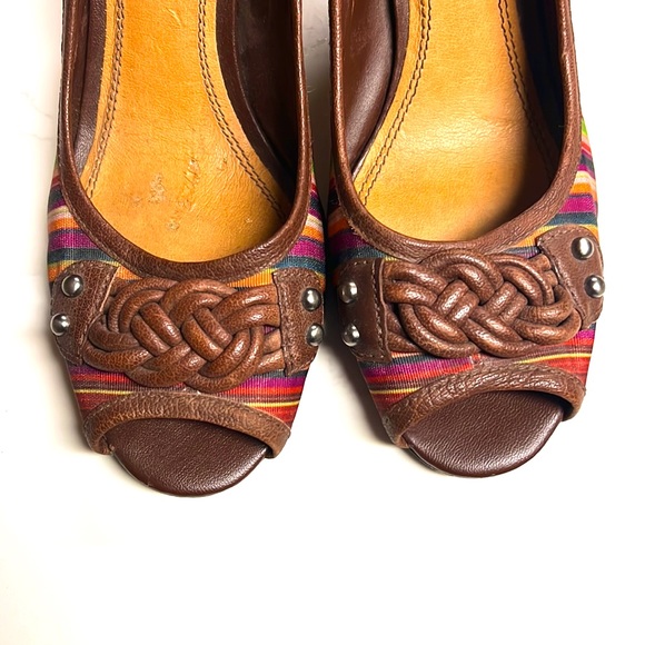 Gianni Binni colorful peep toe heels. - Picture 5 of 8